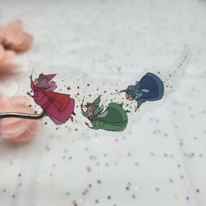 Fairies Stickers / Sleeping beauty stickers/ transparent stickers