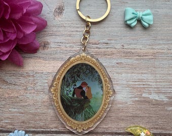 Sleeping beauty portrait front  Epoxy Keychain