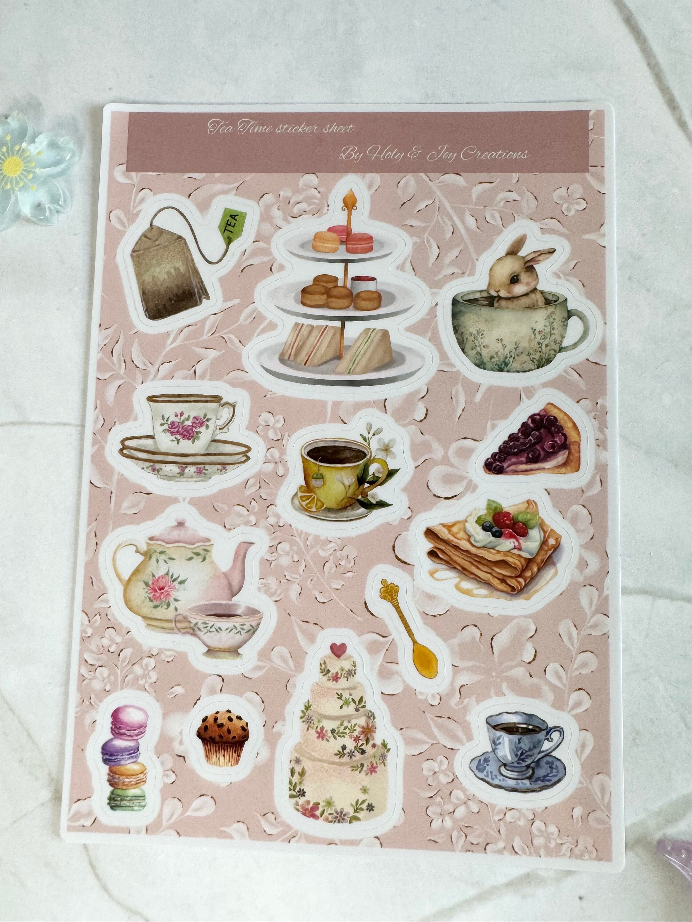 Tea Time Sticker Sheet - Etsy