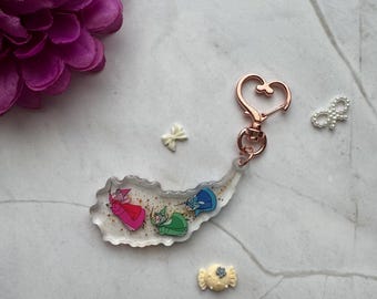 Fairies sleeping beauty Epoxy Keychain