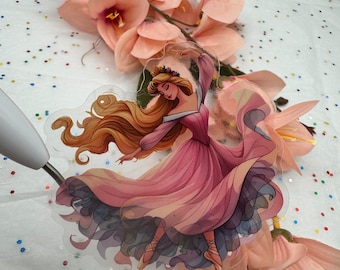 Dornröschen-Ballerina - Briar Rose Ballerina Aufkleber