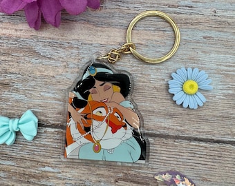 Jasmin und Rajah Keychain doppelseitig Epoxy