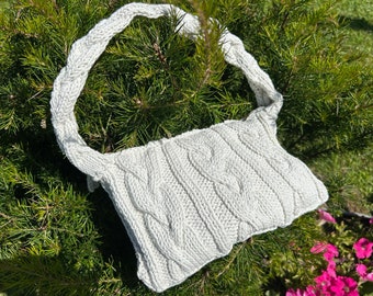 Braid Bag, Handmade handbags womens designer, Crossbody bags for women, Knit bags, Braid bag, Knitted handmade bag