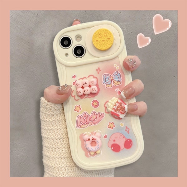 Kirby/Winnie The Pooh/Bear Protective Case iPhone 15/14/13/12 Plus Pro ProMax iPhone 8/7 Plus iPhone XR/XS/XS Max Case Cartoon Gift Casing