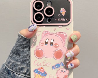 Cute Kirby Protective Case iPhone 15/14/13/12 Plus Pro ProMax iPhone 8/7 Plus iPhone XR/XS/XS Max Case Japan Cartoon Kawaii Gift Casing