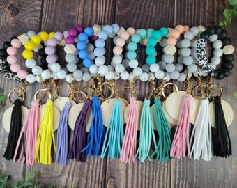 Custom Beaded Keychain Wristlet