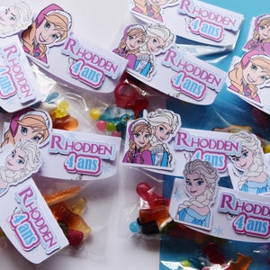 bag of sweets with personalized label