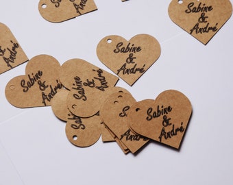 Set of 20 personalized tags