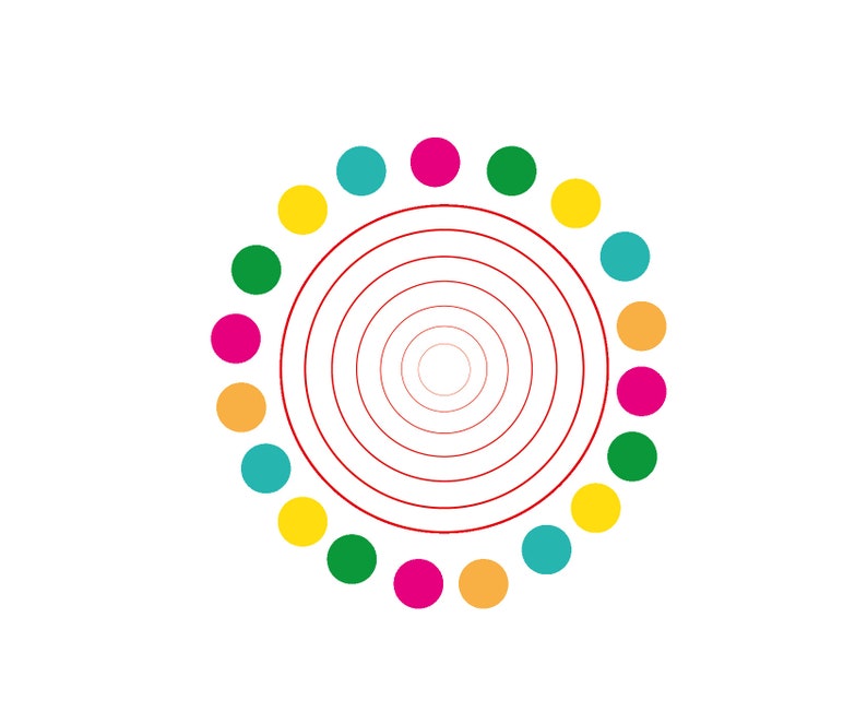 Sticker Point Rouge Colorful Points Sticker - Etsy
