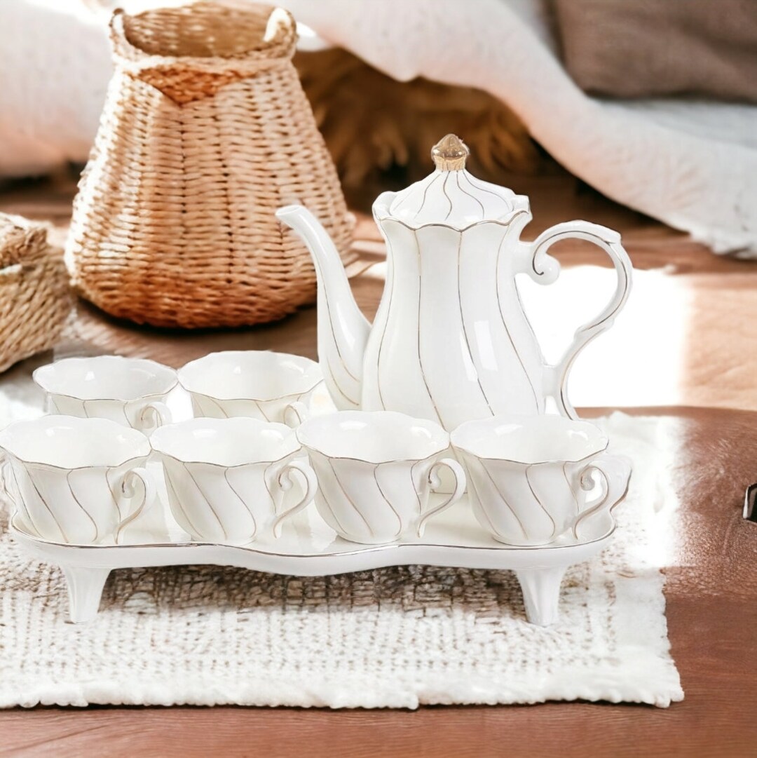 14 Piece Tea Set British Style Etsy