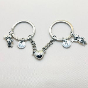 Astronaut keychain, astronaut gift, double keychain, astronaut charm gift, spaceship gift, spaceship jewelry, astronaut lover