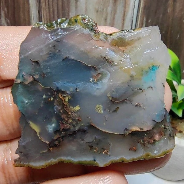 rare chrysocolla copper | petrifiedwood from indonesia