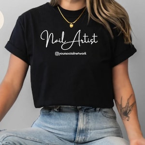 Personalized Nail Artist Shirt, Nail Artista Social Network Shirt, Custom Nail Tech Gift, Nail Tech Sweatshirt