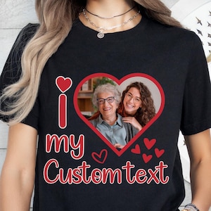 Koszulka z napisem „I Heart”, Koszulka z napisem „Love My”, Koszulka z napisem „Walentynki”, Koszulka z napisem „Serce ze zdjęciem”, Koszulka z napisem „Love My ...”