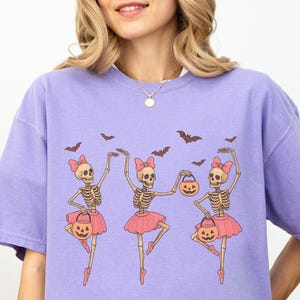 Pink Skeleton Dancing Shirt, Halloween Skeleton Shirt, Halloween Shirt, Dancing Skeleton Tee, Funny Skeleton Shirt, Dancing Skeleton Sweater