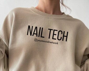 Custom Nail Tech Shirt, Nail Artist Personalized Sweatshirt, Nail Artist Gift, Nail Tech TShirt, Nail Tech Custom Shirt, Nail Tech Shirt