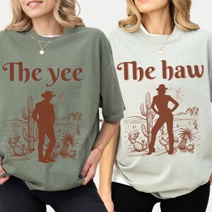 Funny Couples Shirt, Yee Haw Shirt, Marching Shirt For Couples, Wife Hubby Shirt, His And Her Shirt, Matching Couples Shirt, Yee Haw Tee