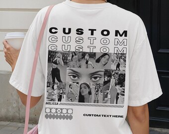 Custom Only You-shirt, gepersonaliseerd vriendin-shirt, custom collage-shirt, shirt met foto vriendin, shirt voor vriend, Only You-T-shirt