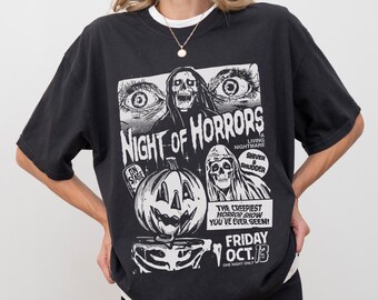 Night Of Horrors Shirt, Horrors Halloween Shirt, Vintage Horrors Tee, Halloween Horrors Sweatshirt, Creepy Shirt, Goosebumps Shirt