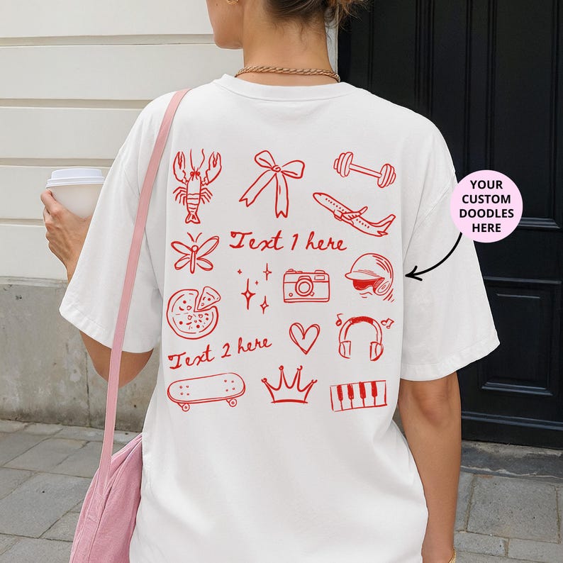 Custom Personality Shirt, Personality Drawing Shirt, Girlfriend Shirt, Boyfriend Shirt, Personality Sweatshirt, Custom Valentine's Day Shirt