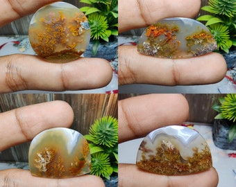 Top Grade MOOS AGATE, Flower Agate, Crystal Meaning, Crystal Healing, Dendritic Agate, Personalized Cabochons, Gifts ideas for Her