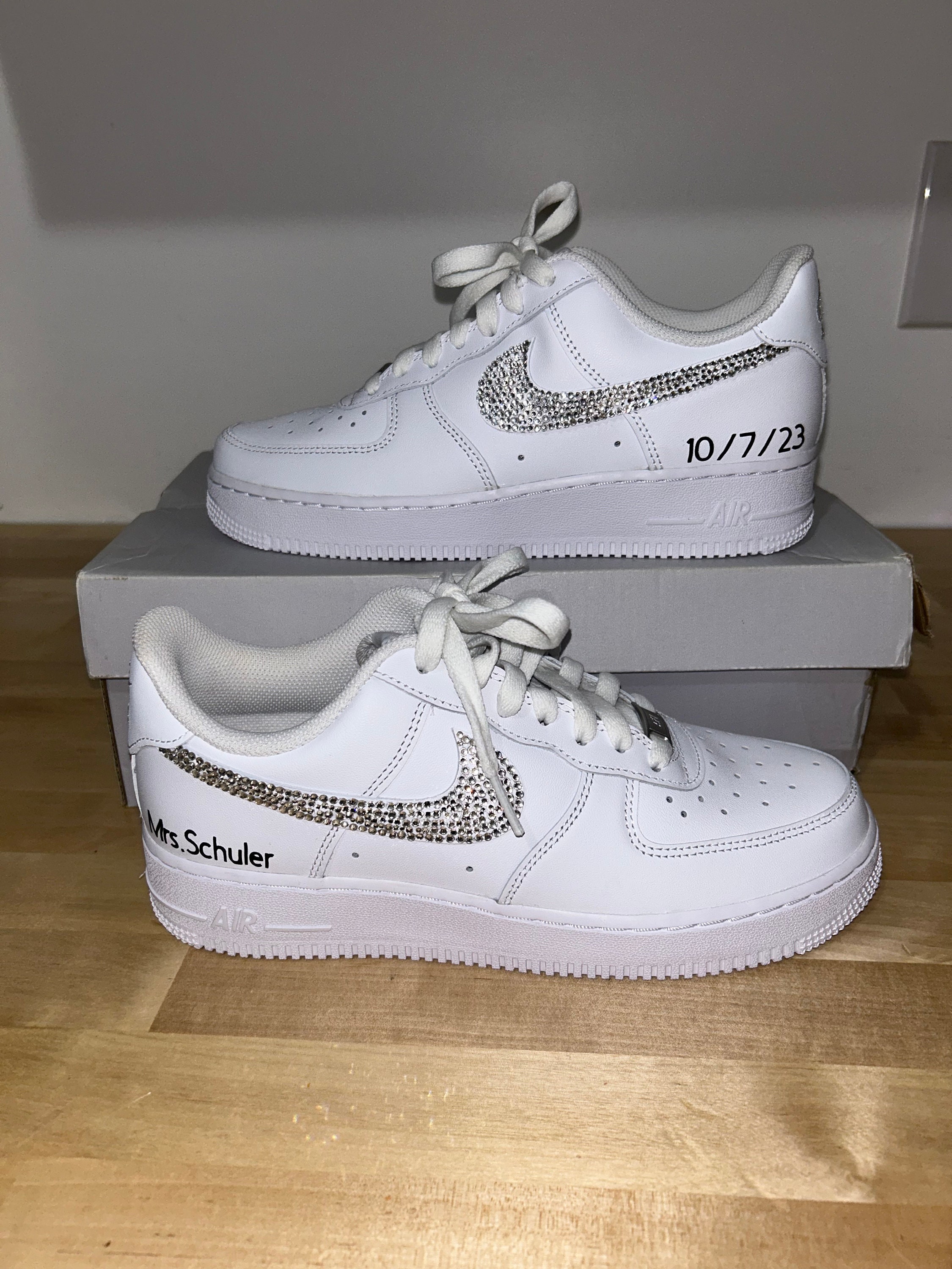 Nike Air Force 1 Custom Low Sapphire Pearlescent Blue Shoes Men