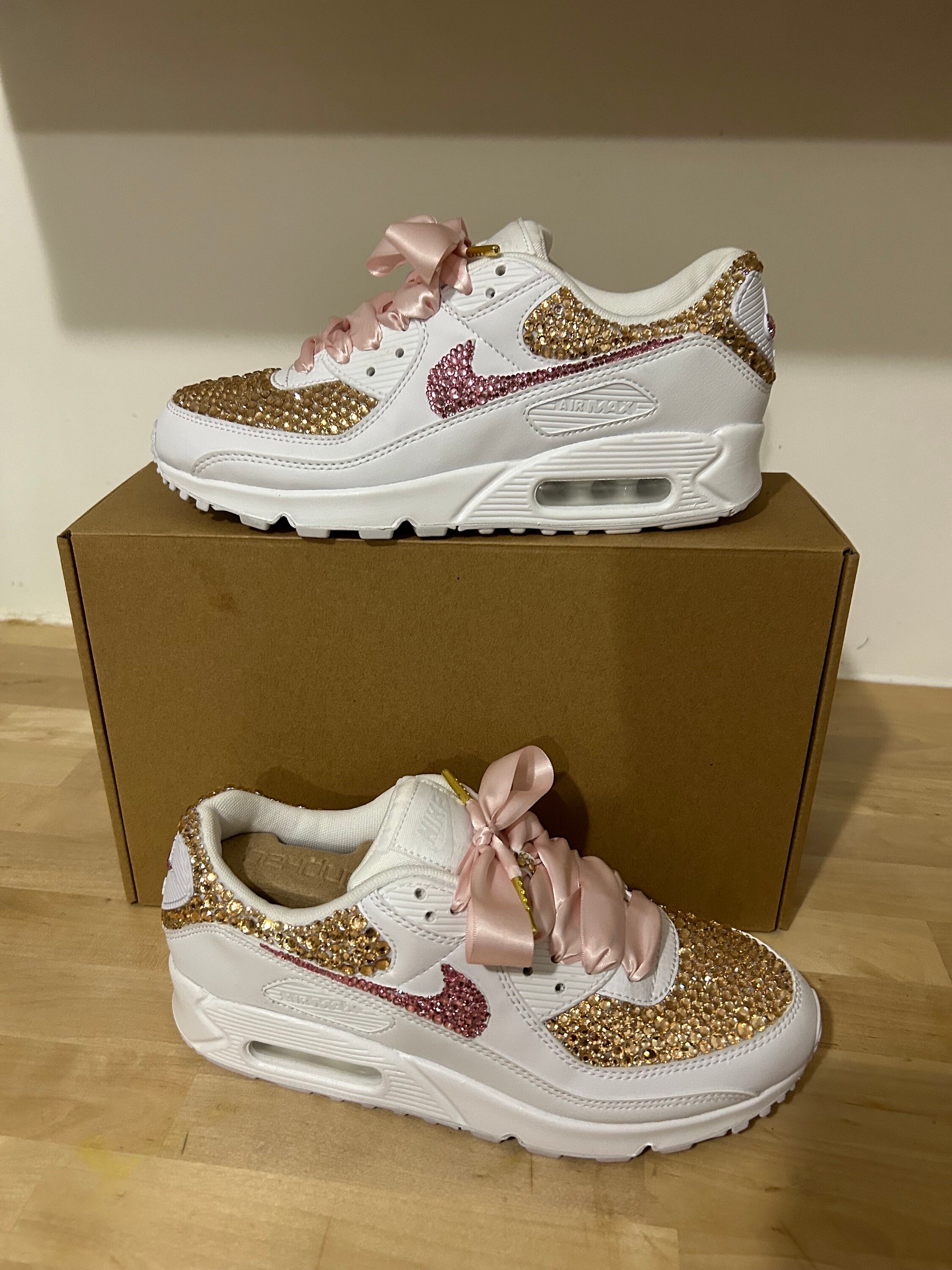 pink and gold air max
