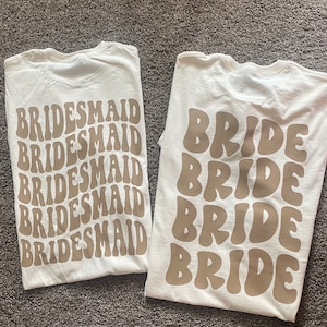 Custom retro style bridal party bachelorette tshirt