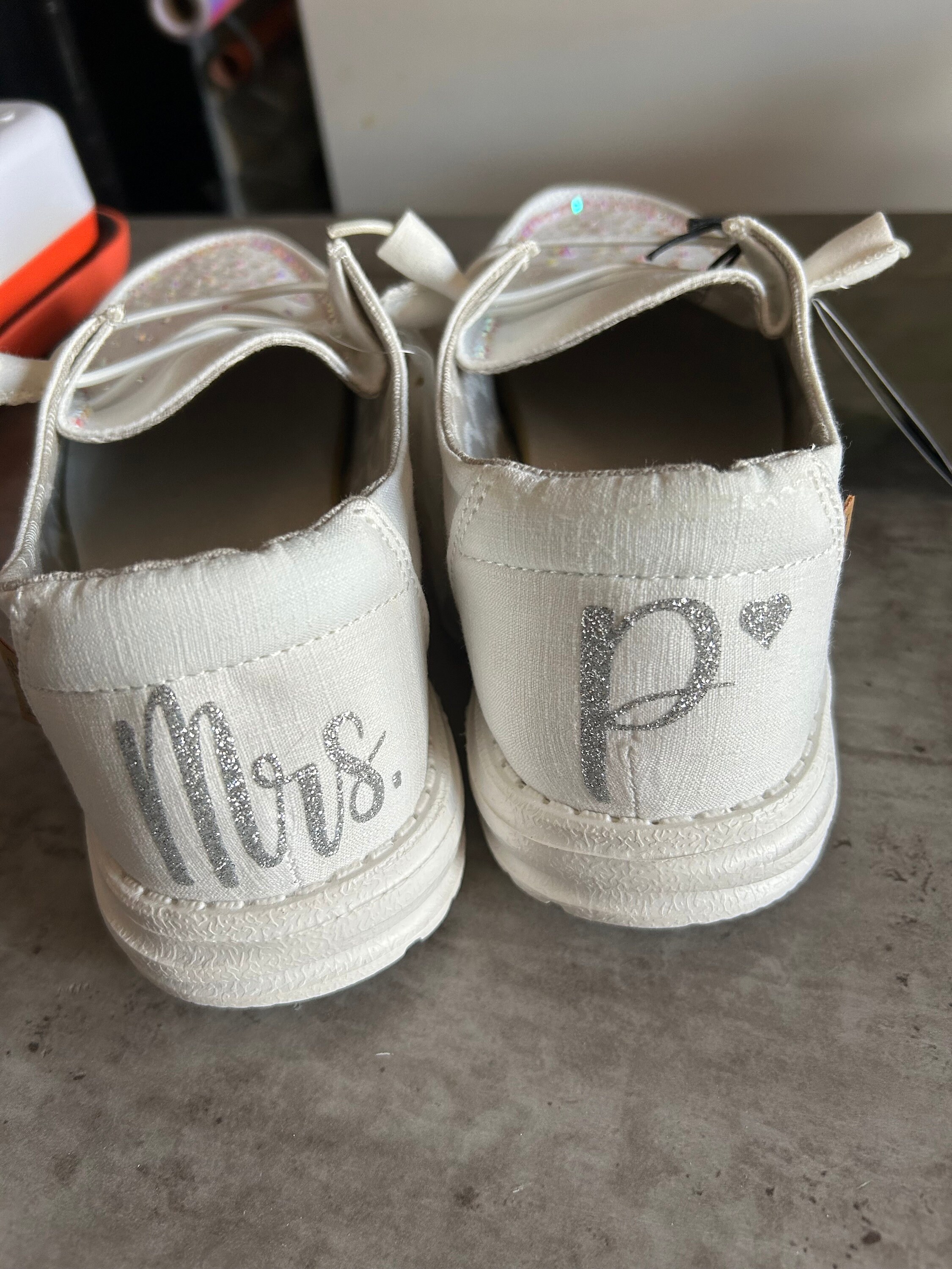 Pearl Hey Dude Wedding Day Shoes Custom Hey Dude Wedding Shoes Bride