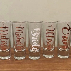 Personalized shot glasses | Bachelorette/Bachelor party favor | Wedding party gift