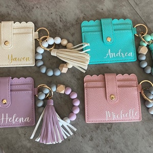 Personalized wristlet keychain wallet | Custom wallet | Bridesmaid gift
