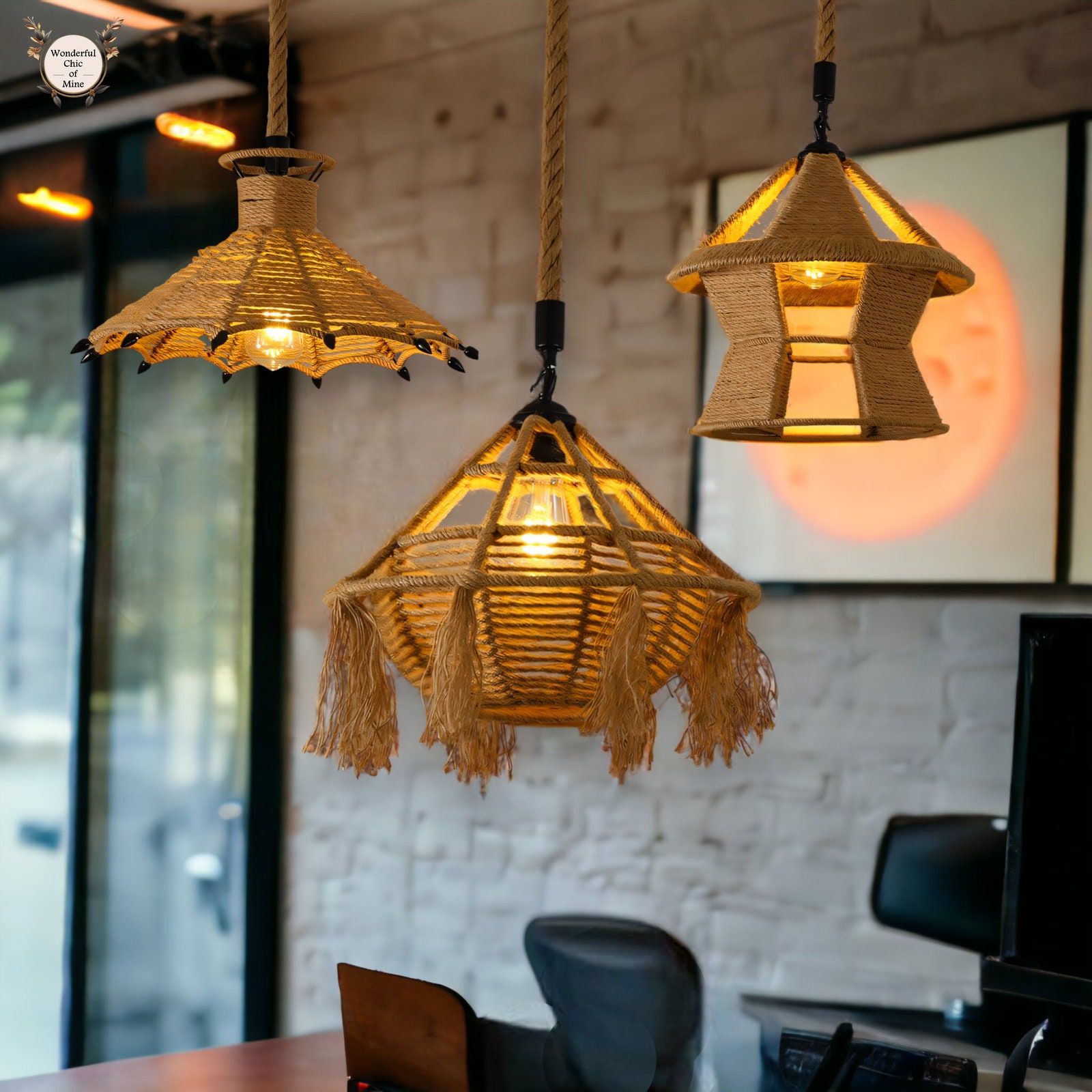 Sisal rope online pendant light