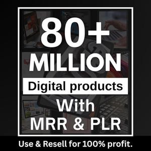 80 Millionen+ PLR MRR Digitales Produkt Mega Bundle: Canva Templates, E-Books, Kurse
