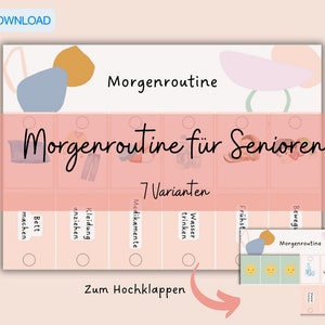 Morning routine for seniors with dementia Routine Plan Seniors | Routine Medication Drinking | Weekly care nursing home | To print | Digital