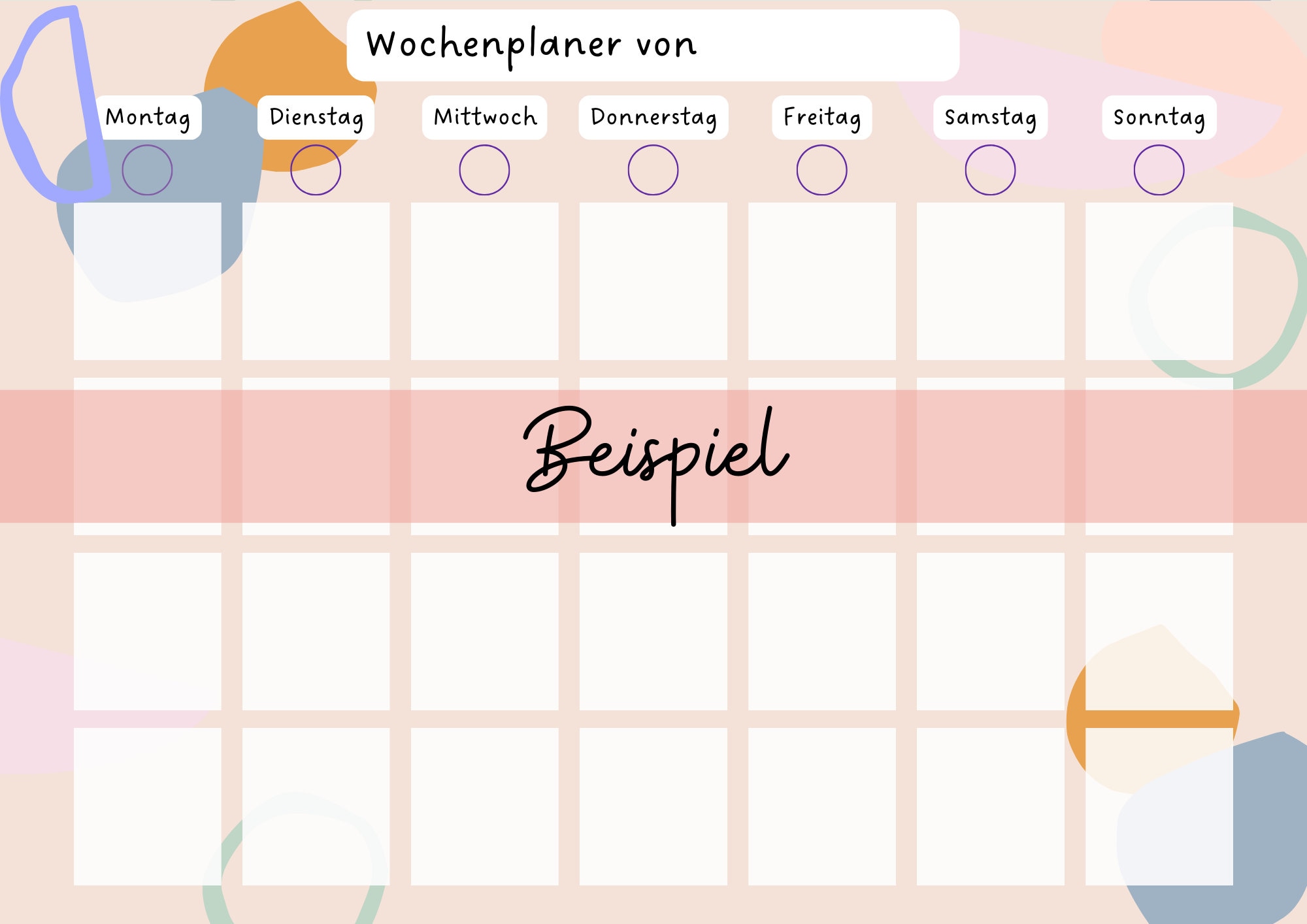 Wochenplaner Senioren Demenz Routine Pflege Routinekarten Alzheimer