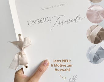 Traurede Umschlag, personalisiert, selber füllen und binden, Geschenkidee für Brautpaare