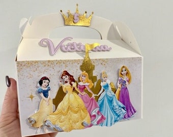 Princess Party Theme, Princes Party favor, Princess Goody bag, Princess Treat Box, Princess Favor Box, Princes Birthday Decoration