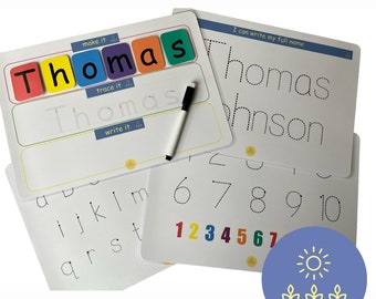Name Writing Pack - Name Writing Mat - Name Tracing - Letter Tracing - Learn to write your name - School Ready - Children’s gift