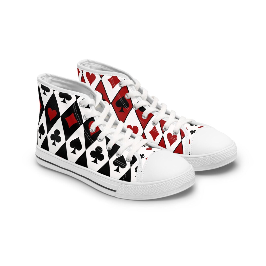 Playing Card Hi Top Sneakers Stylish Converse Style Shoes for Poker Blackjack Bridge Lovers Perfect Gift for Card Game Enthusiasts Etsy UK