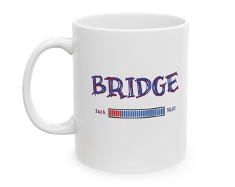 Caneca Bridge, presente perfeito para amantes de Bridge, aproveite seu café com habilidade e sorte, 11oz 15oz