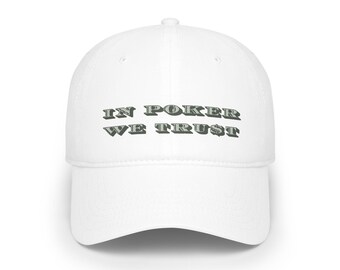 Boné de beisebol In Poker We Trust, roupa casual, presente para jogadores, acessório de verão, equipamento para noite de pôquer, chapéu ajustável