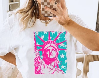 Statue of Liberty Shirt, 4th of July T-Shirt, Memorial Day Shirt, Lady Liberty Shirt, Freedom Tee, Patriotic Shirt,  Land of the Free Tee