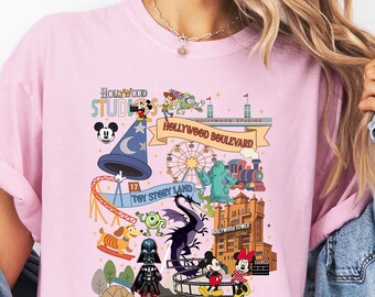 Disney Toy Story Star Wars Hollywood Tower Shirt, Disney  Mickey and Friends, Comfort Colors Tshirt, Disney Family Trip Shirt