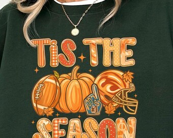 Tis The Season Sweatshirt, Football Lover Hoodie, Fall Season Kid Sweatshirt, Autumn Pumpkin Hoodie, Fall Leaves Sweatshirt, Fall Vibes Gift