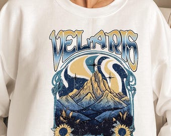 Velaris City Of Starlight Sweatshirt, Mountain Sky Hoodie, Vintage Fantasy Velaris Sweatshirt, Acotar Hoodie, Night Court Sweatshirt