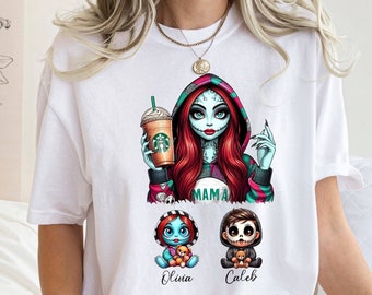 Comfort Colors Shirt, Mama Of Nightmares Tee, Personalized Mom Tee, Mothers Day Tee, Disney Mommy Shirt, Kids Names Tee, Scary Mama Shirt