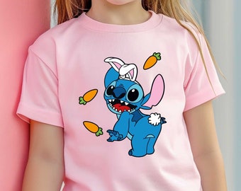 Stitch Easter Peep T-shirt, Funny Easter Shirt, Disney Stitch Shirt, Kids Clothing, Kids Easter Shirts, Easter Gift For Kids, Disney T-shirt