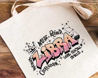 Zodiac Sign Tote Bag, Astrology Tote Bag, Horoscope Tote Bag, Birthday Gift Bag, Woman Tote Bag, Tote Gift, Fortune Teller Bag, Zodiac Gift