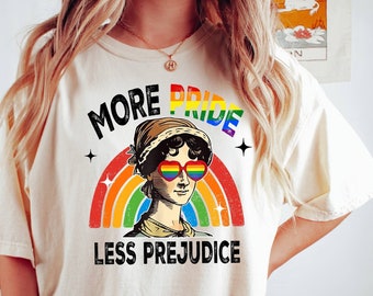 Comfort Colors Shirt, More Pride Less Prejudice Tee, LGBT Pride Tee, Pride Shirt, Rainbow Tee, Equality Rights Tee, Anti Discrimination Tee