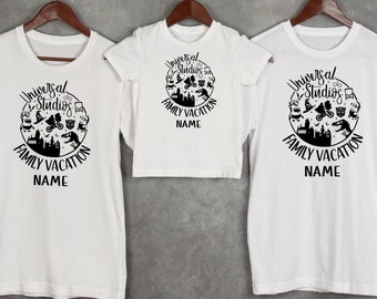 Personalized Universal Studios Family Vacation T-shirt, Custom Name Disney Shirt, Universal Studios Trip Shirt, Disneyworld Group Shirts